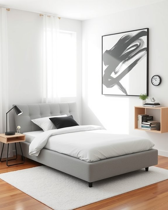 stylish minimalist monochrome room