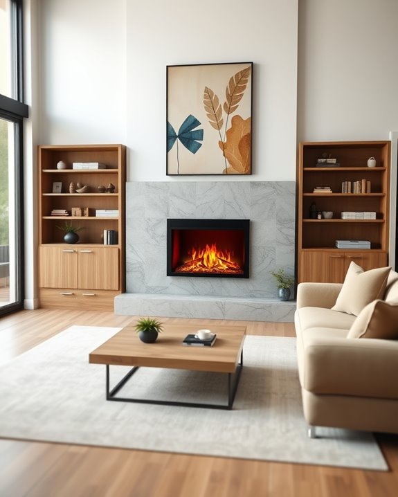 stylish modern electric fireplaces
