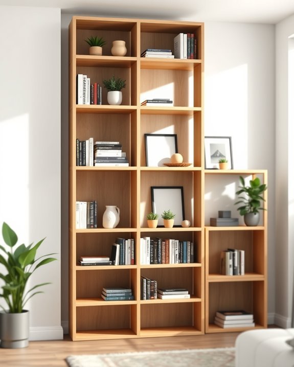 stylish multi tiered bookshelf design
