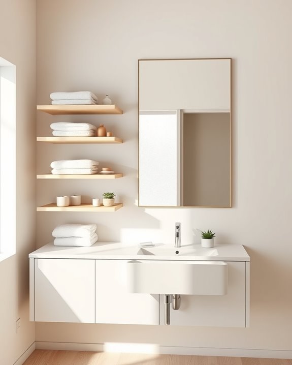 stylish open shelving design