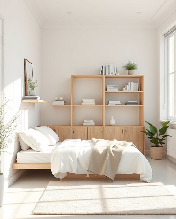 stylish open shelving display