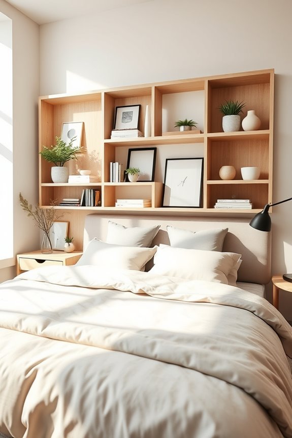 stylish open shelving display