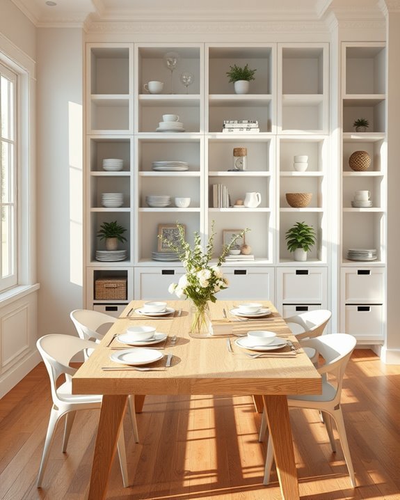stylish organized dining storage
