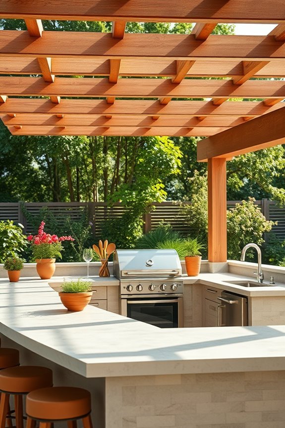 stylish outdoor cooking space