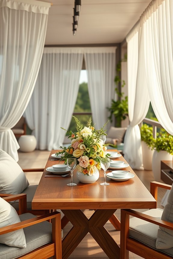 stylish outdoor dining retreat