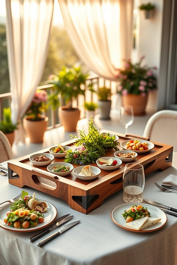 stylish outdoor serving trays