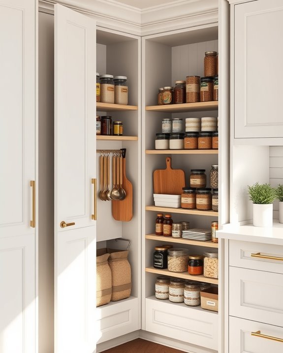 stylish pantry door storage