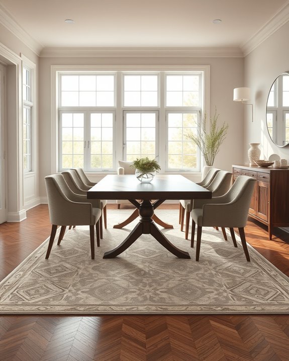 stylish rug enhances decor
