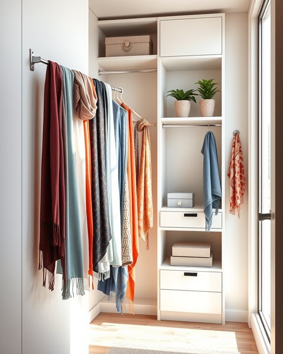 stylish scarf storage solution