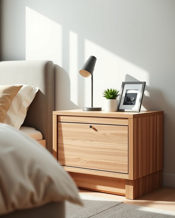stylish secure nightstand storage