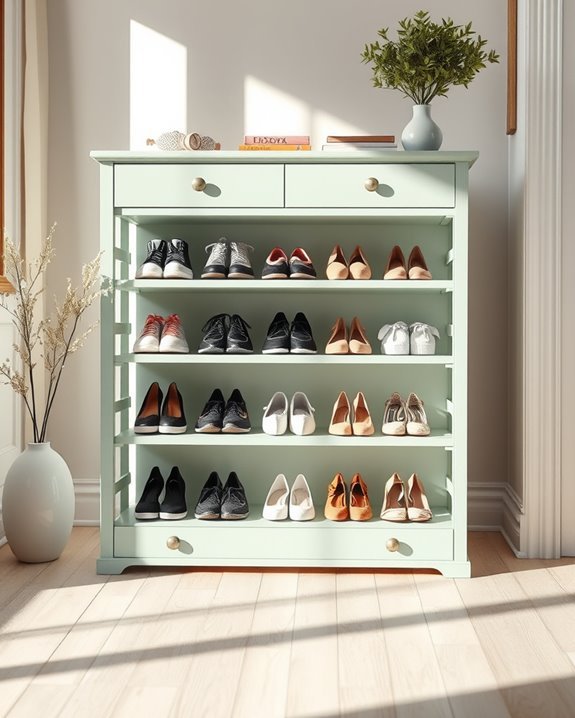 stylish shoe rack makeover