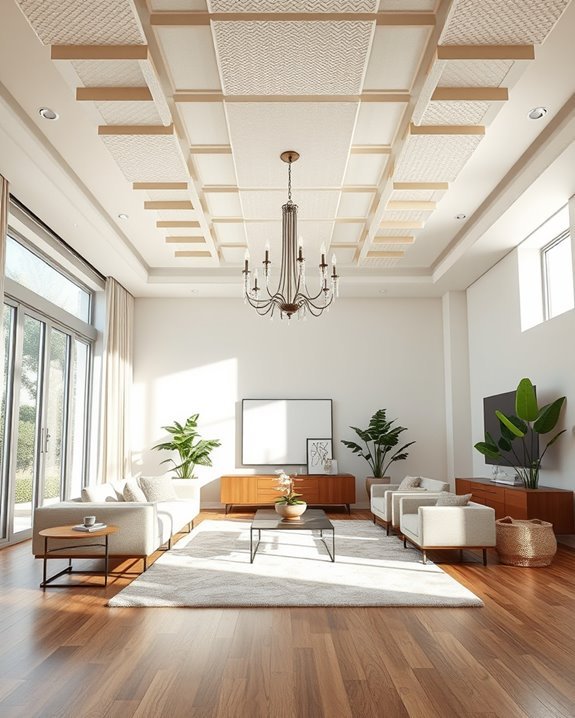 stylish sound absorbing ceiling enhancements