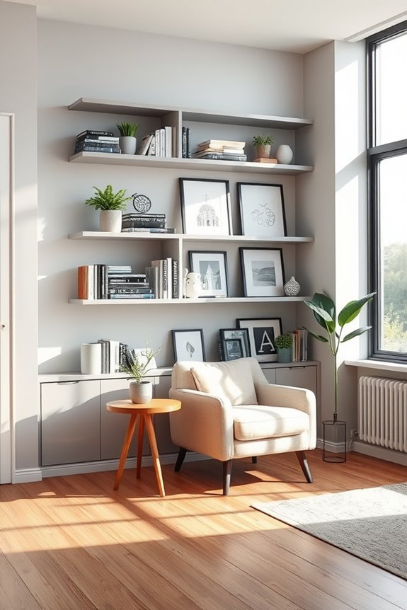 stylish space maximizing shelving