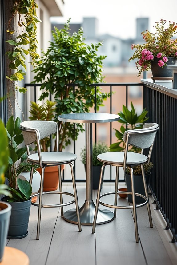 stylish space saving bar stools