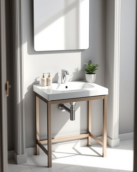 stylish space saving bathroom sinks