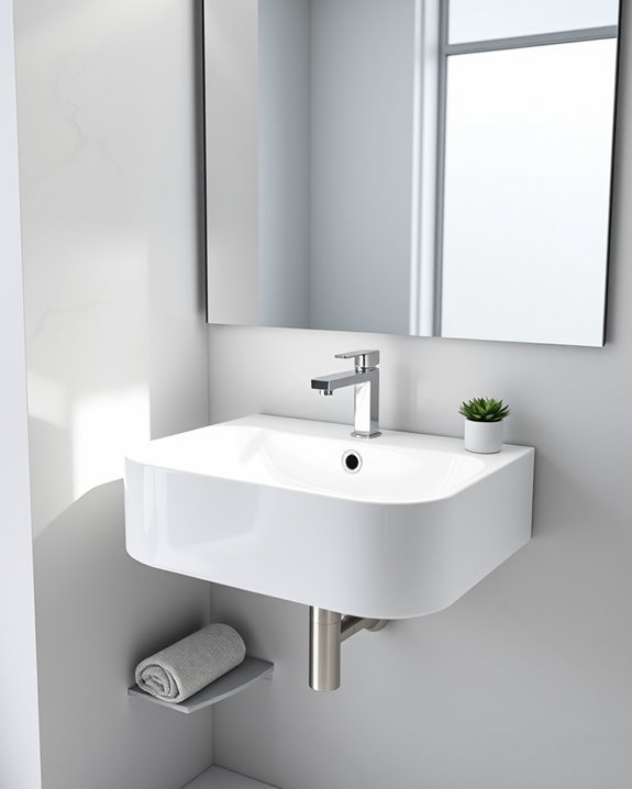 stylish space saving bathroom sinks