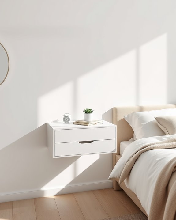 stylish space saving bedside tables