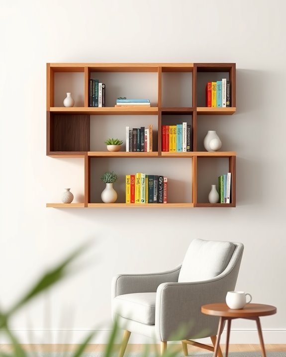 stylish space saving bookshelf