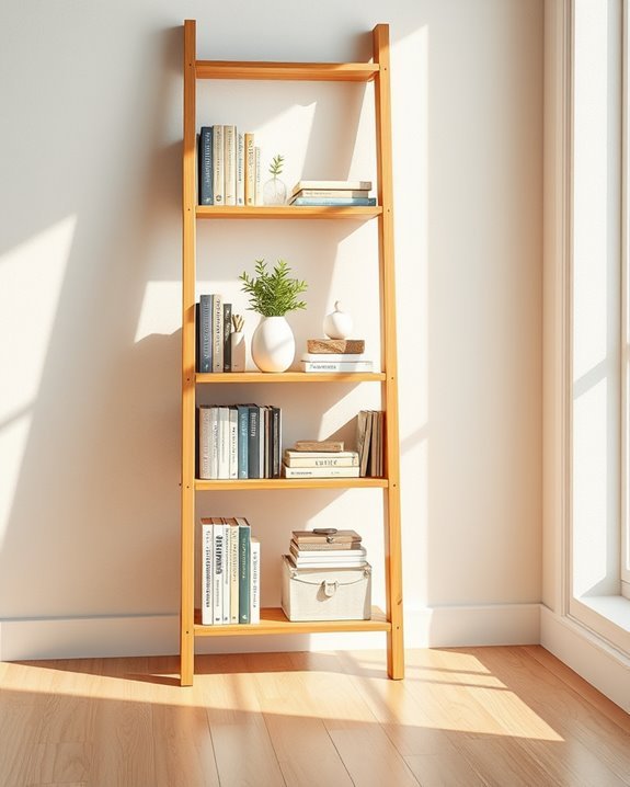 stylish space saving bookshelf design