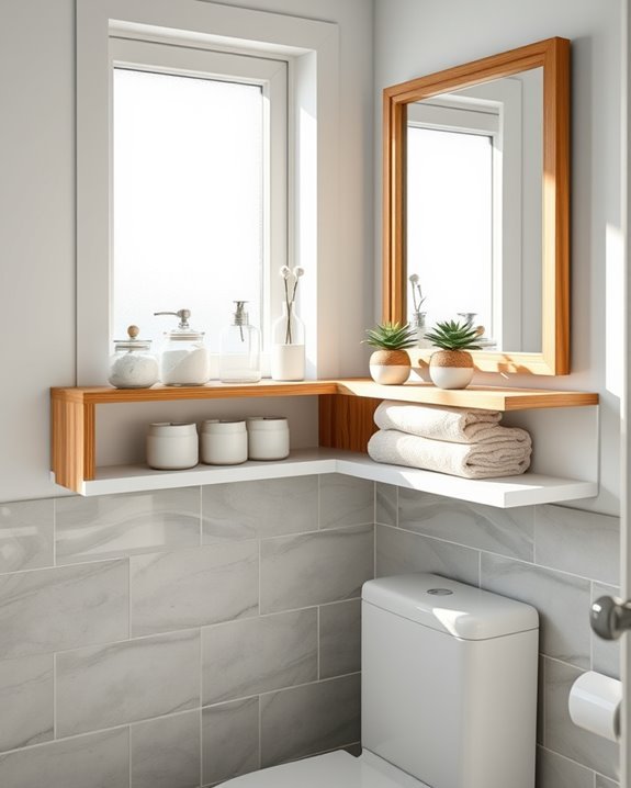 stylish space saving corner shelves