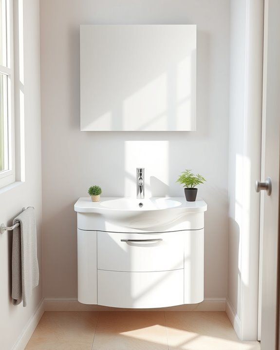 stylish space saving corner vanities
