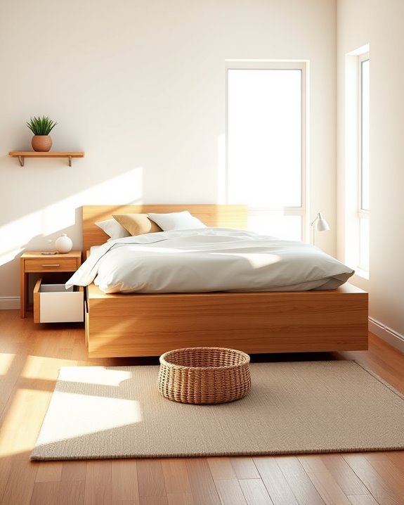 stylish storage platform bed