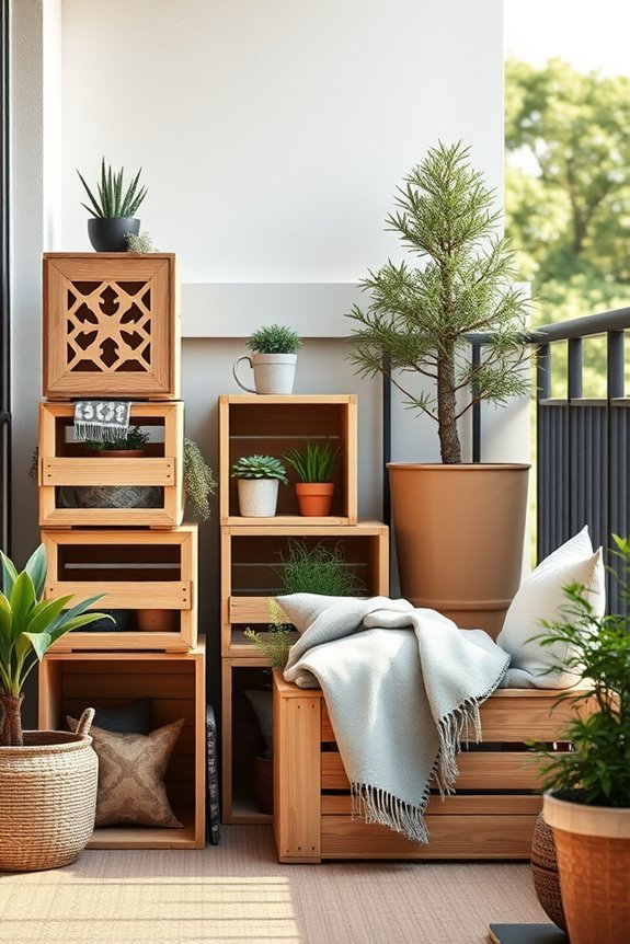 stylish storage solutions balcony