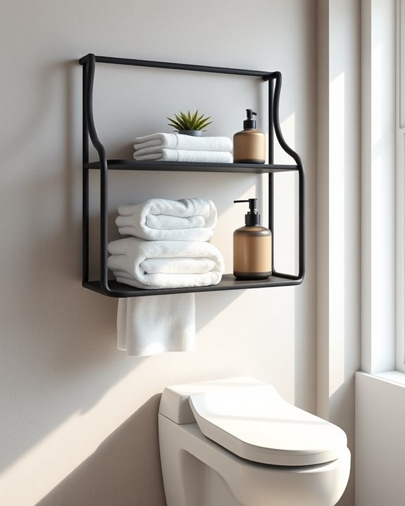 stylish storage towel rack