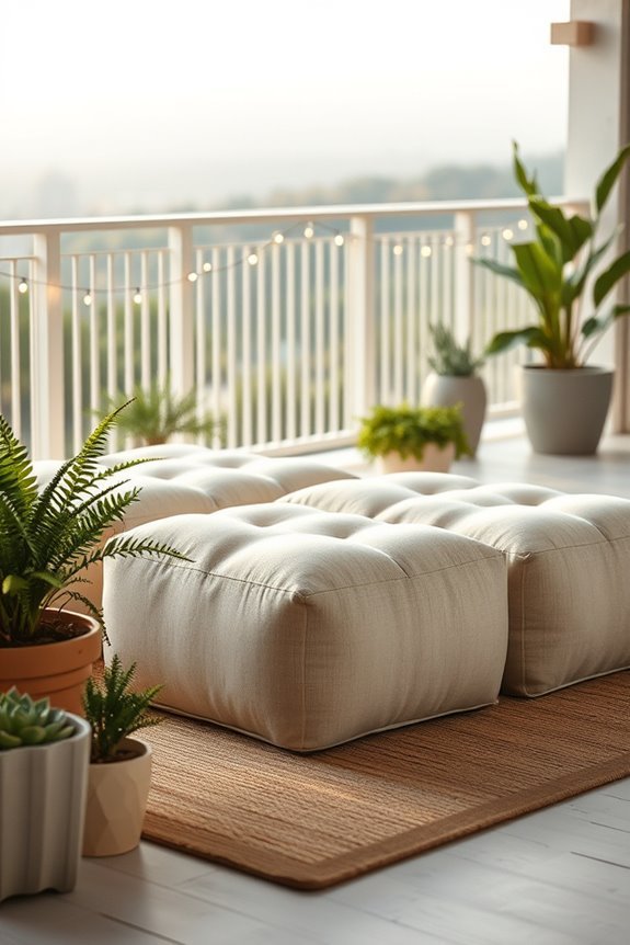 stylish versatile balcony seating