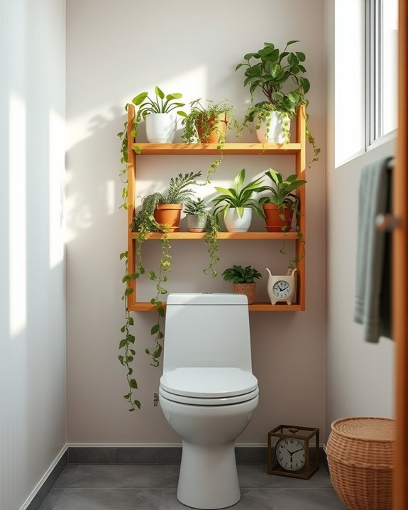 stylish vertical plant display