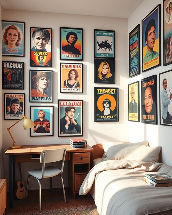 stylish vintage poster decor