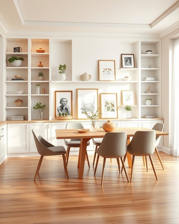 stylish wall frames with shelves