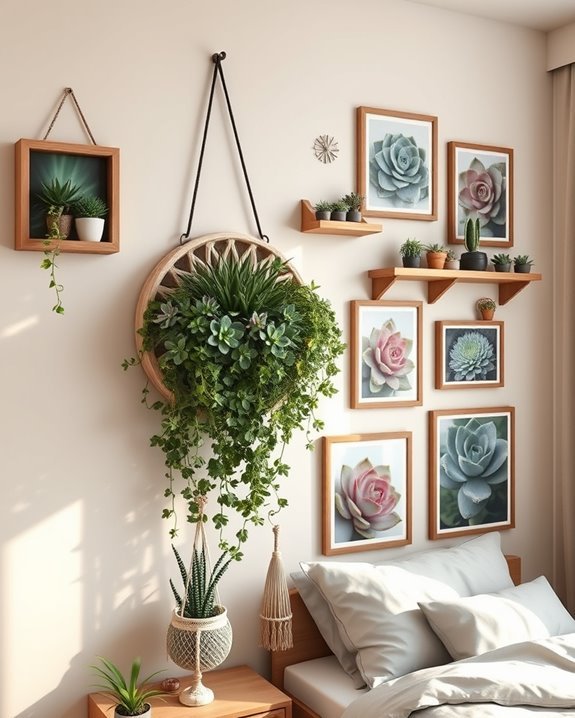 succulent inspired dorm room decor