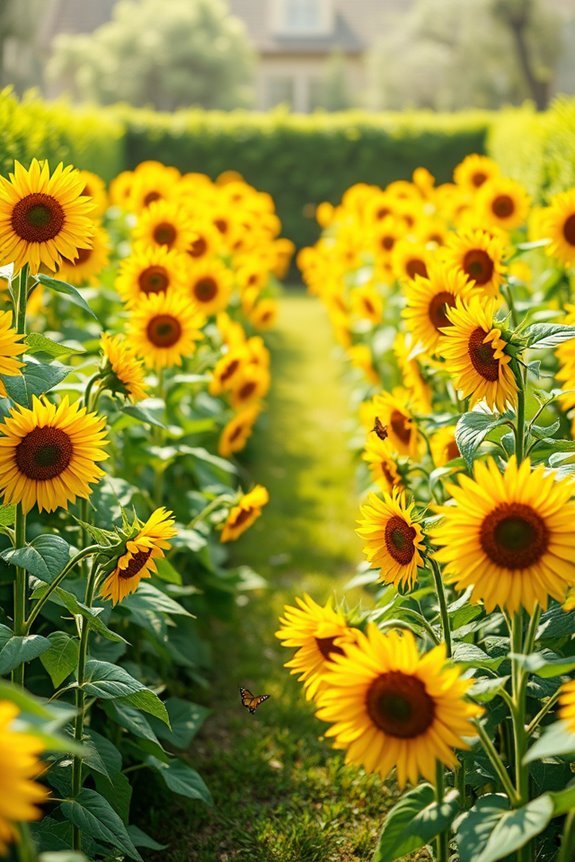 sunflower maze backyard adventure