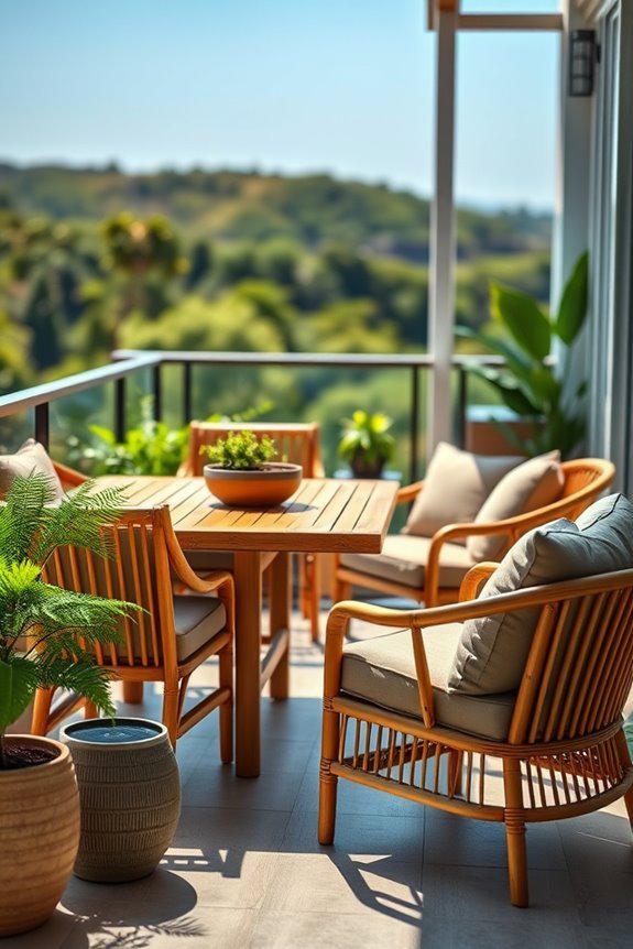 sustainable bamboo balcony furniture