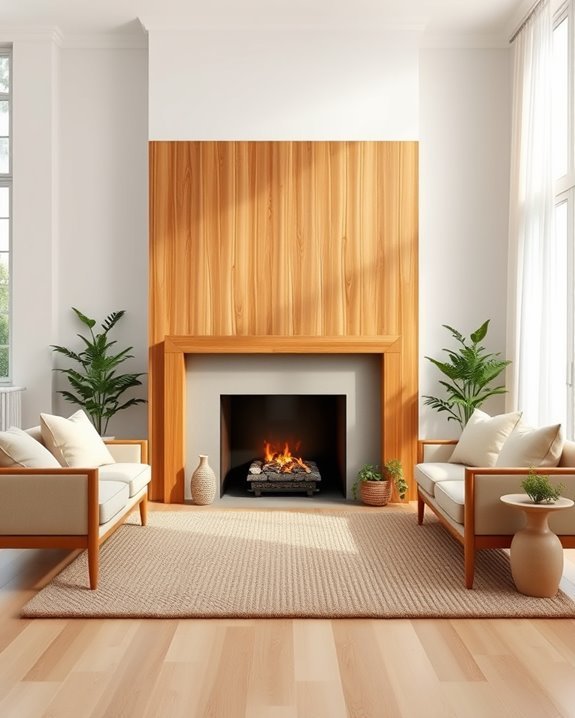sustainable bamboo fireplace surrounds