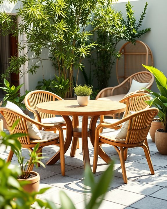 sustainable bamboo garden furniture
