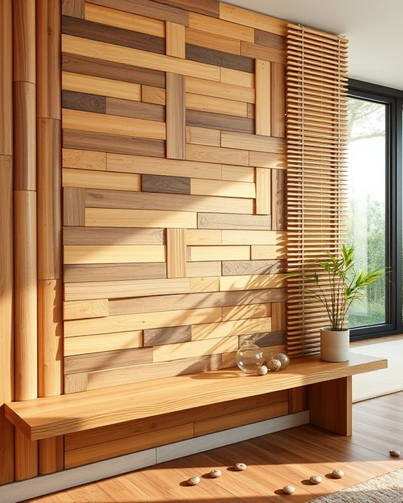 sustainable bamboo wall design