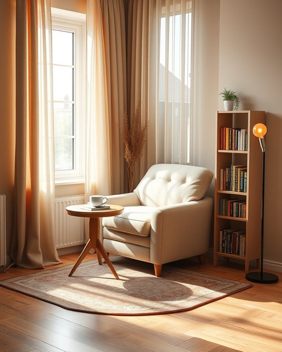 sustainable cozy reading nook