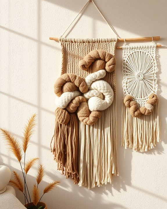 sustainable fiber art hangings