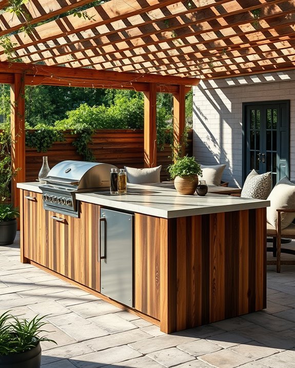 sustainable outdoor kitchen design