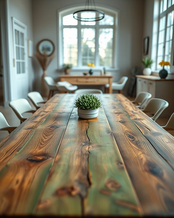 sustainable reclaimed wood dining