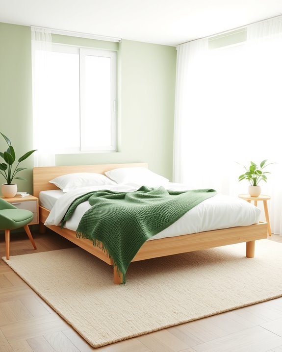 sustainable serene bedroom design