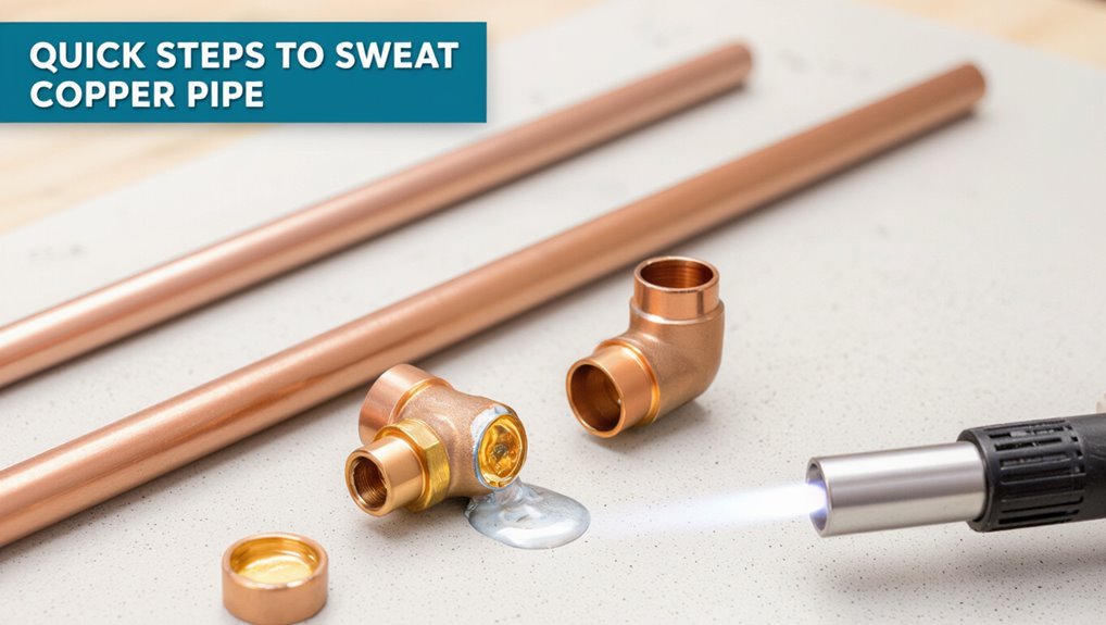 sweating copper pipe joints