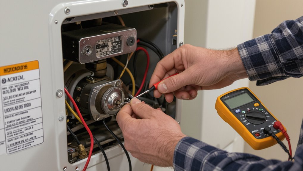 test thermocouple on water heater