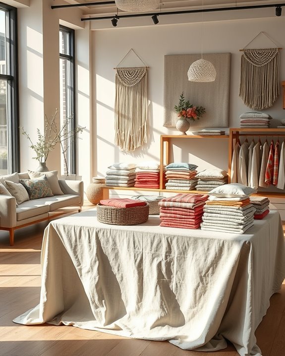 textile enhanced shop atmosphere