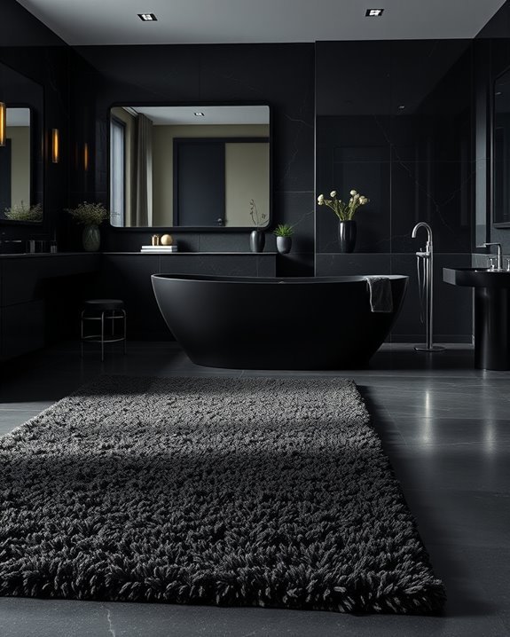 textured black luxury rugs