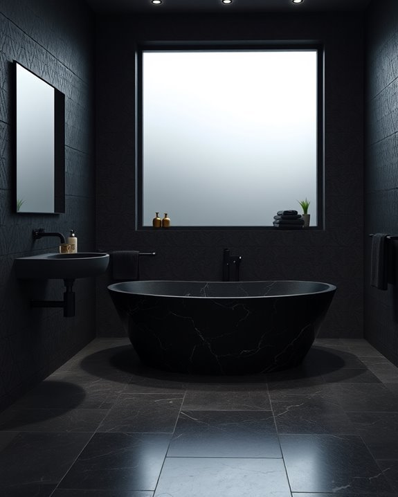 textured black wall elegance