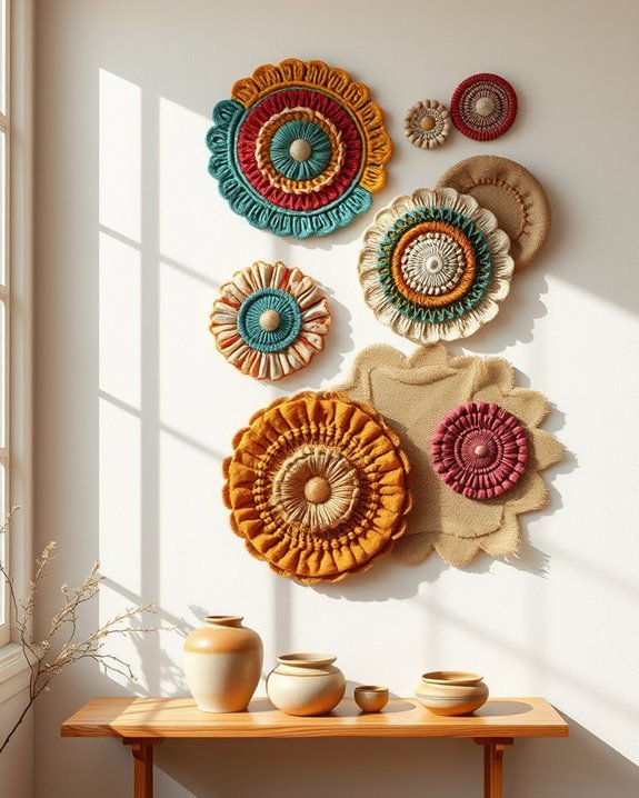 textured boho textile layers