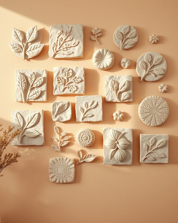 textured clay wall art